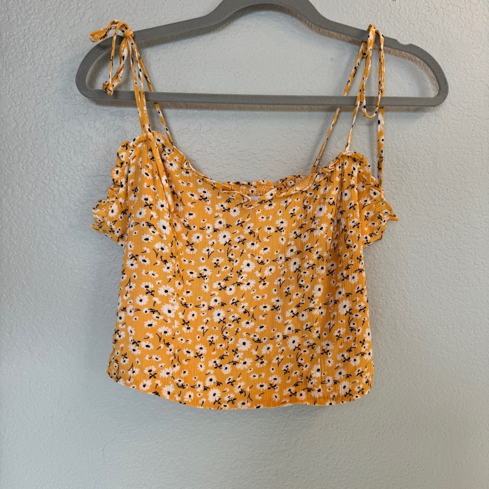 Floral Yellow Women's Crop Top